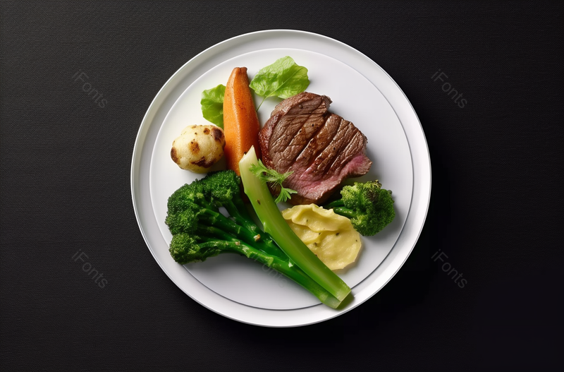 小牛肉里脊配时令蔬菜,高清,摄影图,摄影图片,图片大全,摄影图免费下载